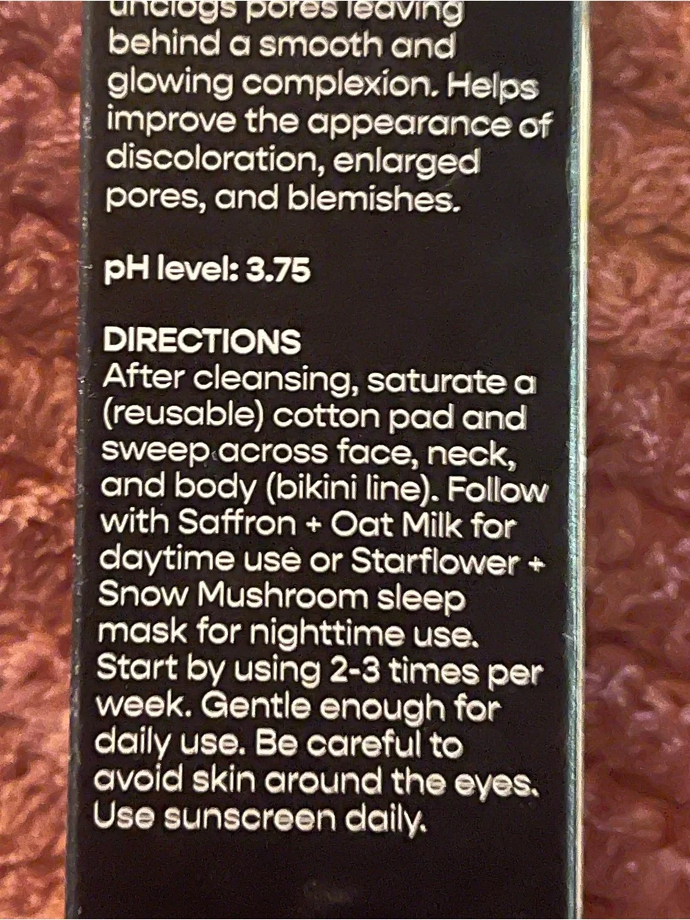 Yucca Lactic Acid Liquid Exfoliant Box — White with Black Accent
